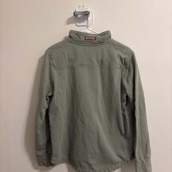 Vineyard Vines Relaxed Shep Shirt Pullover 1/4 Zip Size Small Sage Green - Picture 3 of 4